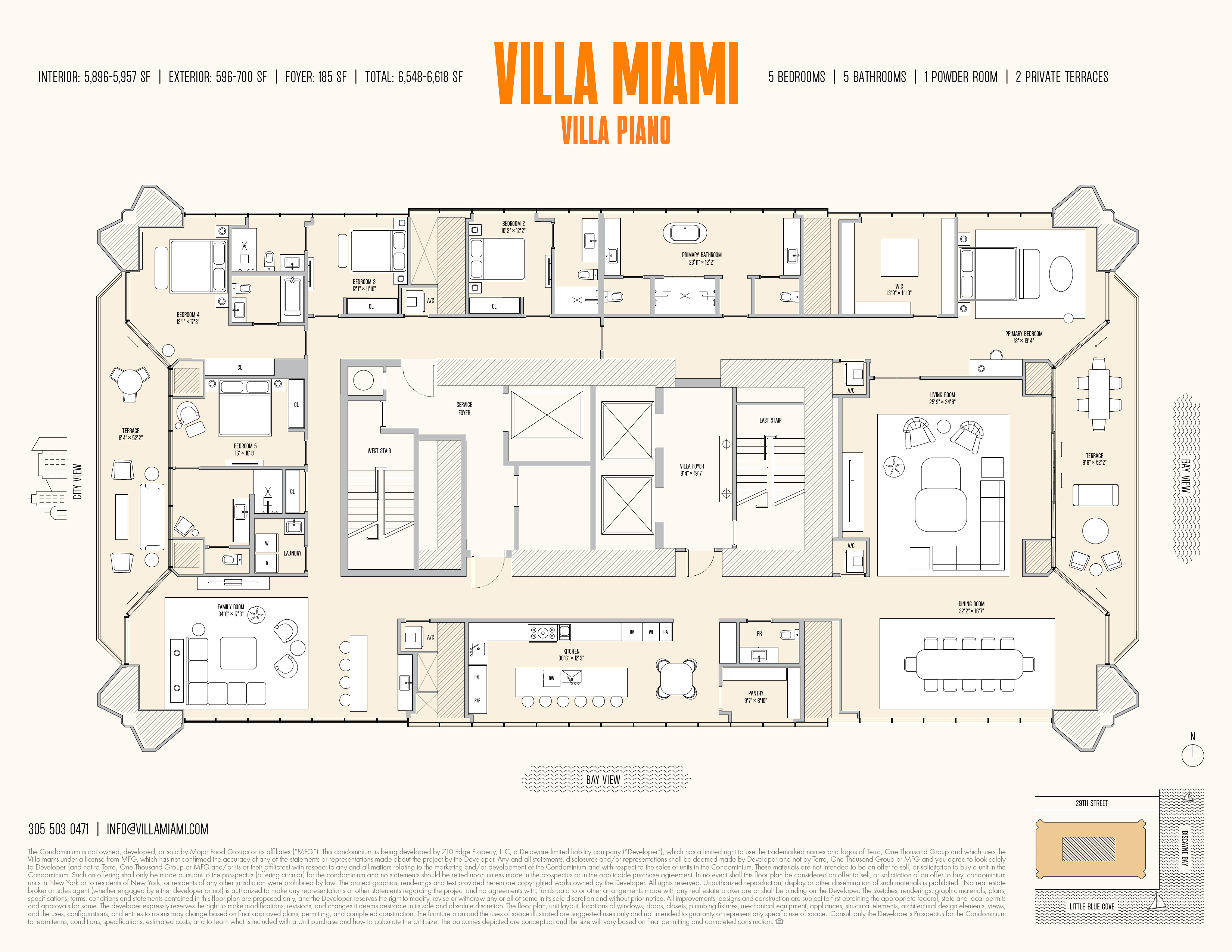 Full-floor 5 Bedroom layout